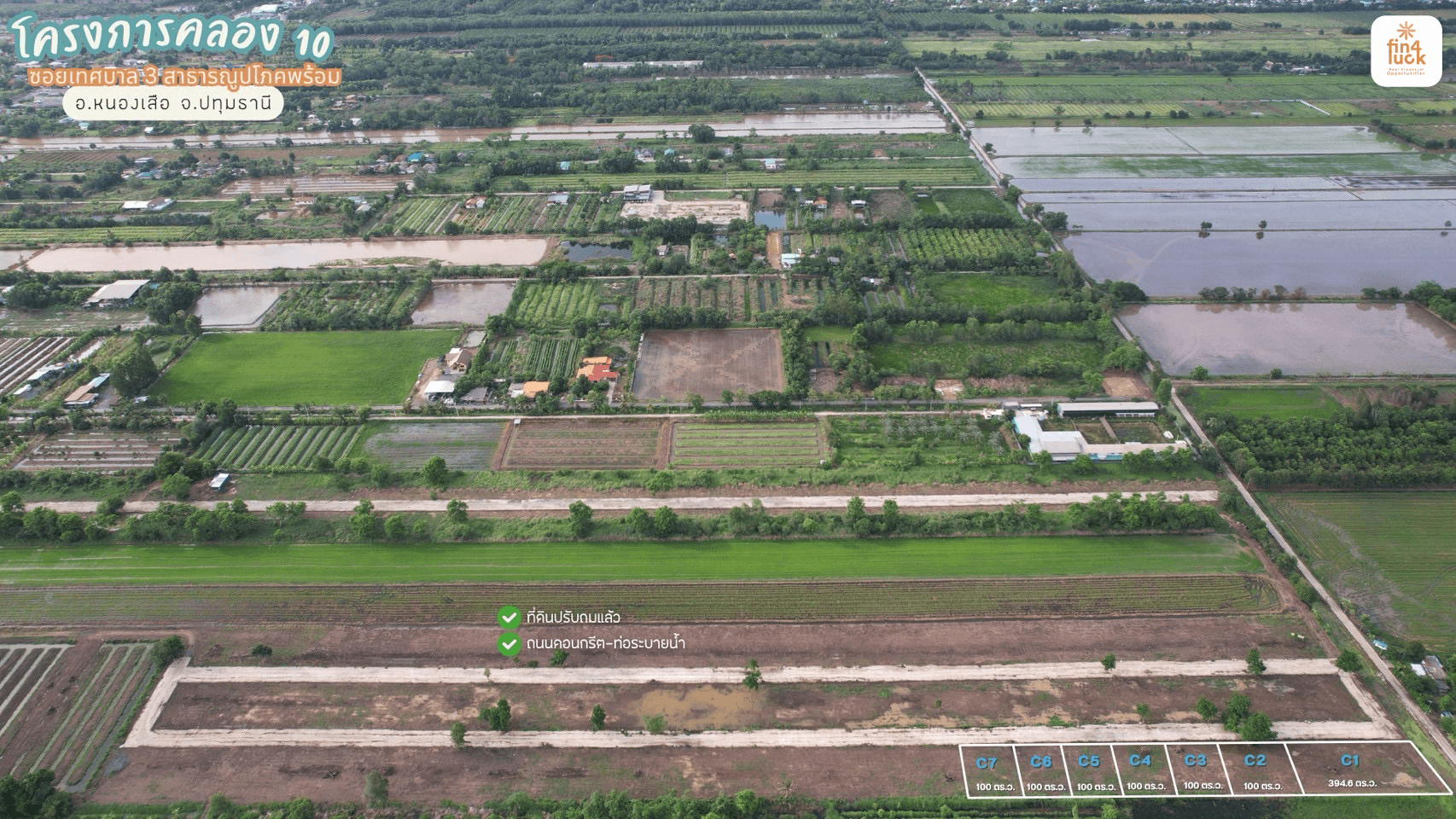 🌿 [เปิดจองแล้ว! ที่ดินบ้านสวนพร้อมสร้าง คลอง 10 หนองเสือ] ถมแล้ว+ถนนคอนกรีต+น้ำไฟครบ เริ่มต้น 5,900.-/ตร.ว. ผ่อนตรงเจ้าของได้นานสูงสุด 5 ปี!  . - 6