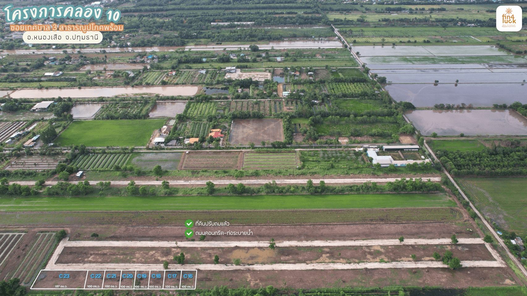 🌿 [เปิดจองแล้ว! ที่ดินบ้านสวนพร้อมสร้าง คลอง 10 หนองเสือ] ถมแล้ว+ถนนคอนกรีต+น้ำไฟครบ เริ่มต้น 5,900.-/ตร.ว. ผ่อนตรงเจ้าของได้นานสูงสุด 5 ปี!  . - 8